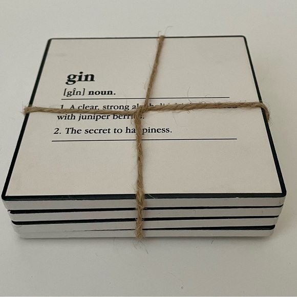 NWOT American Atelier Set of 4 Ceramic Coasters - Picture 8 of 9